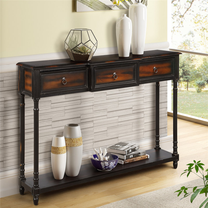 Canora Grey Northome 58" Solid Wood Console Table Wayfair